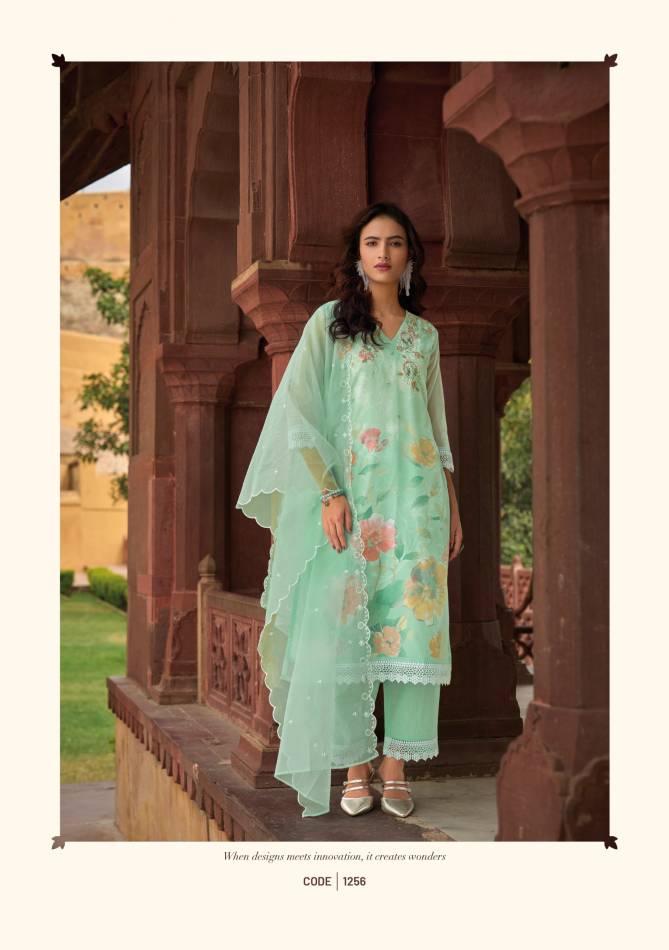 Summer Spring By Lady Leela Organza Embroidery Kurti With Bottom Dupatta Wholesale Shop In Surat